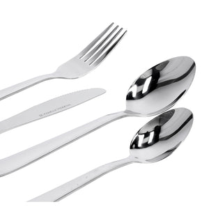 Royalford RF7009 25-piece stainless steel cutlery set with elegant stand | rust-resistant mirror finish, ergonomic design, durable build, perfect for everyday dining