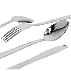 Royalford RF7009 25-piece stainless steel cutlery set with elegant stand | rust-resistant mirror finish, ergonomic design, durable build, perfect for everyday dining