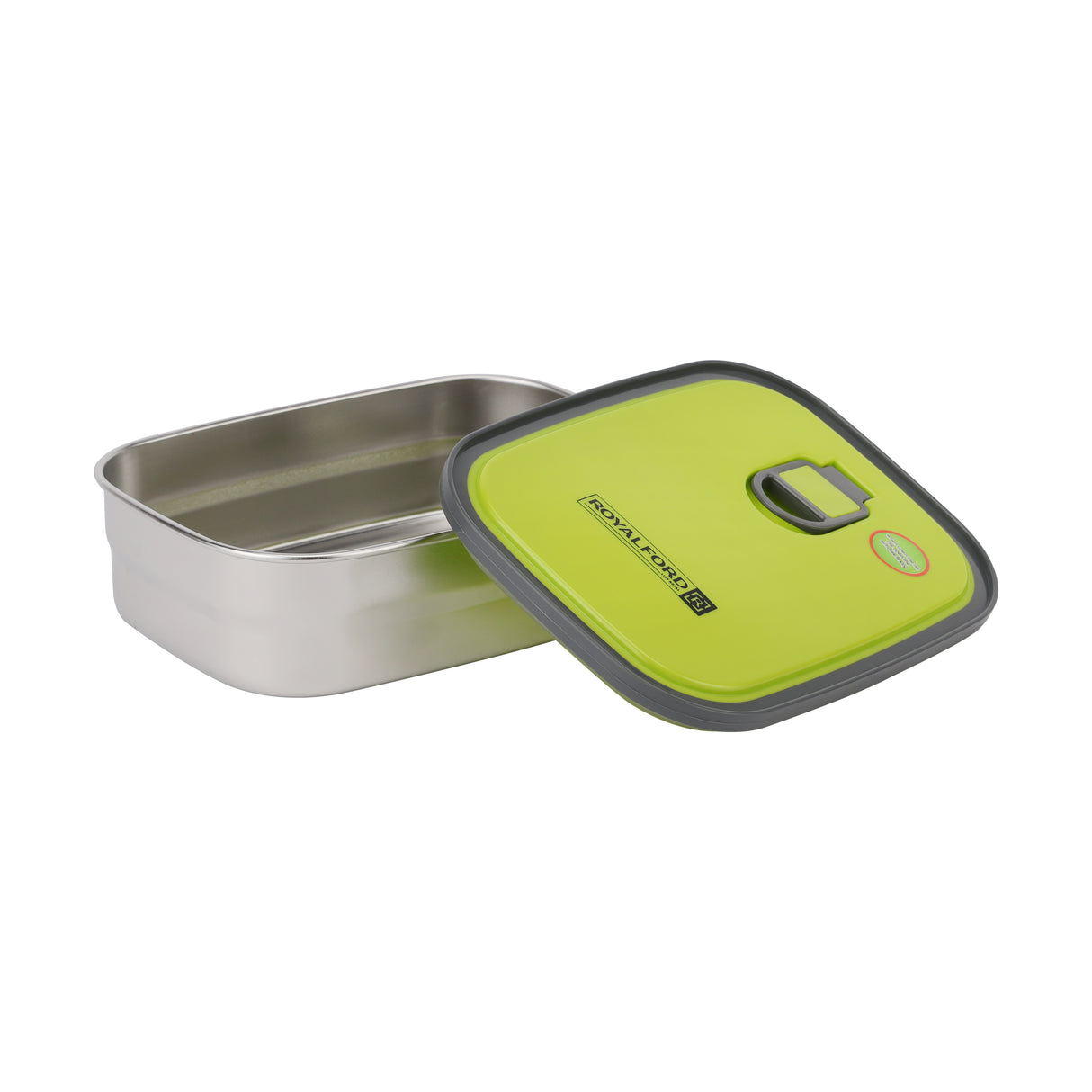 Royalford RF7014 680ML Stainless Steel Rectangular Food Container |  Airtight Leakproof Lid|  BPA Free | Food Grade Lunch Box | Perfect for Office, School & Travel Use