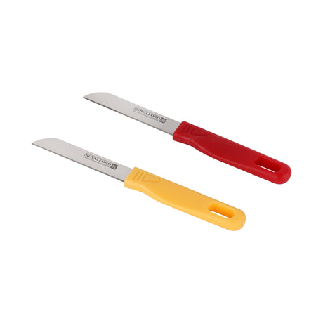 Royalford RF7028 2PCS Fruit Knife Set | Stainless Steel Sharp Blades | Ergonomic PP Handle | Durable Kitchen Knives for Fruits & Vegetables Peeling, Slicing & Cutting