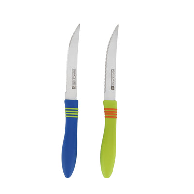 Royalford RF7029 2PCS Fruit Knife Set | Stainless Steel Serrated Blades | Durable Kitchen Knives with Ergonomic Handles | Perfect for Fruits & Vegetables Cutting