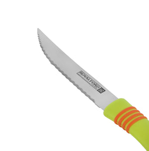 Royalford RF7029 2PCS Fruit Knife Set | Stainless Steel Serrated Blades | Durable Kitchen Knives with Ergonomic Handles | Perfect for Fruits & Vegetables Cutting