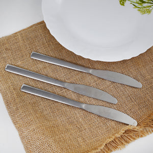 Royalford RF7234 Stainless Steel Table Knife | Sharp Serrated Dining Knife | Ergonomic Handle | Rust Resistant Durable Cutlery for Home, Hotel & Restaurant Tableware Use