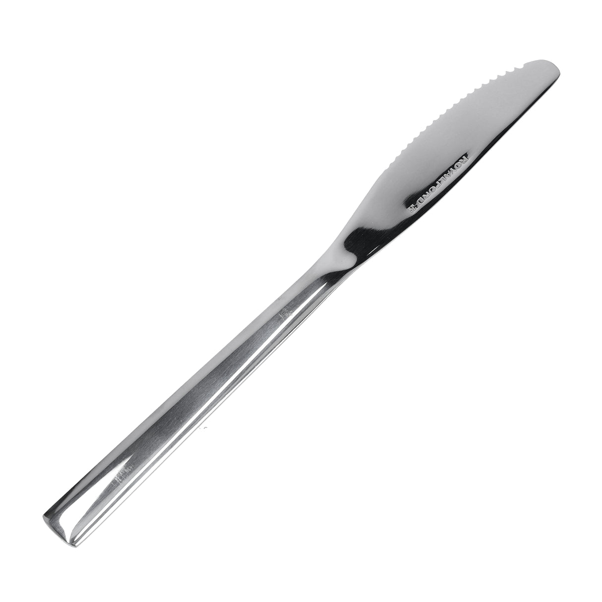 Royalford RF7234 Stainless Steel Table Knife | Sharp Serrated Dining Knife | Ergonomic Handle | Rust Resistant Durable Cutlery for Home, Hotel & Restaurant Tableware Use