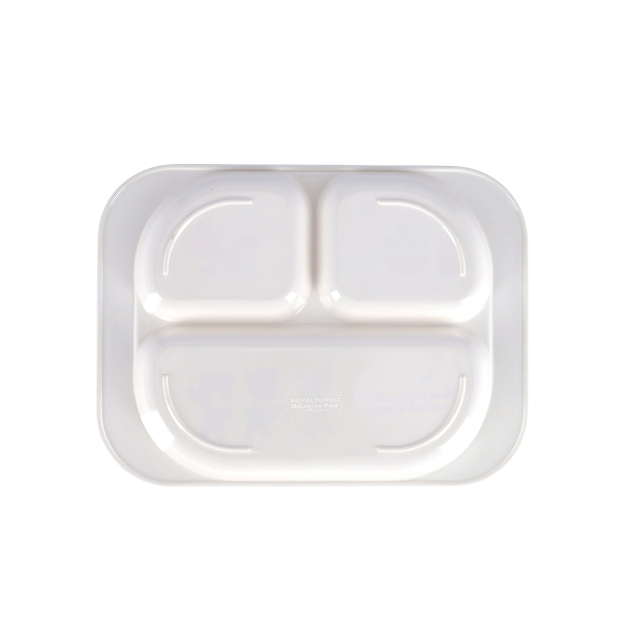 Royalford RF7247 Kids Baby Plate | 3-Section Rectangular Melamine Baby Feeding Plate | Cute Graphics | Lightweight Durable Tableware for Toddlers & Children Daily Use