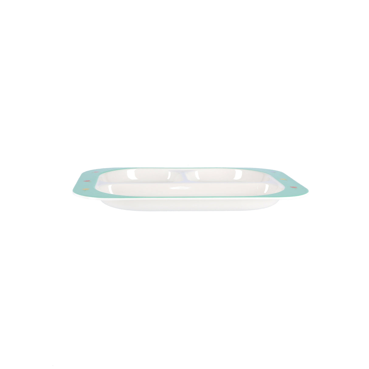 Royalford RF7247 Kids Baby Plate | 3-Section Rectangular Melamine Baby Feeding Plate | Cute Graphics | Lightweight Durable Tableware for Toddlers & Children Daily Use