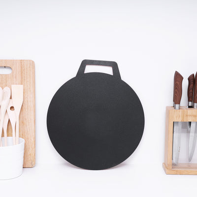 Royalford RF7370 Non-Stick Flat Pan with 2-Layer Nonstick Coating | Gas Stove Compatible Flat Tawa | Perfect for Roti, Dosa, Chapati & Everyday Cooking | Easy to clean