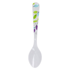 Royalford RF7390LF Premium Melamine Table Spoon | Elegant Leaf Design | Heat Resistant Lightweight Serving Spoon | Ergonomic Handle & Break Resistant Kitchenware