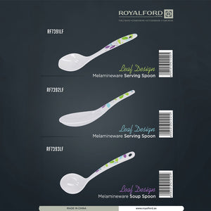 Royalford RF7391LF Premium Melamine Soup Ladle | Heat Resistant Lightweight Serving Spoon | Ergonomic Handle | Break Resistant Kitchen Utensil for Daily  Cooking Use