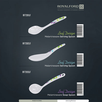 Royalford RF7391LF Premium Melamine Soup Ladle | Heat Resistant Lightweight Serving Spoon | Ergonomic Handle | Break Resistant Kitchen Utensil for Daily  Cooking Use