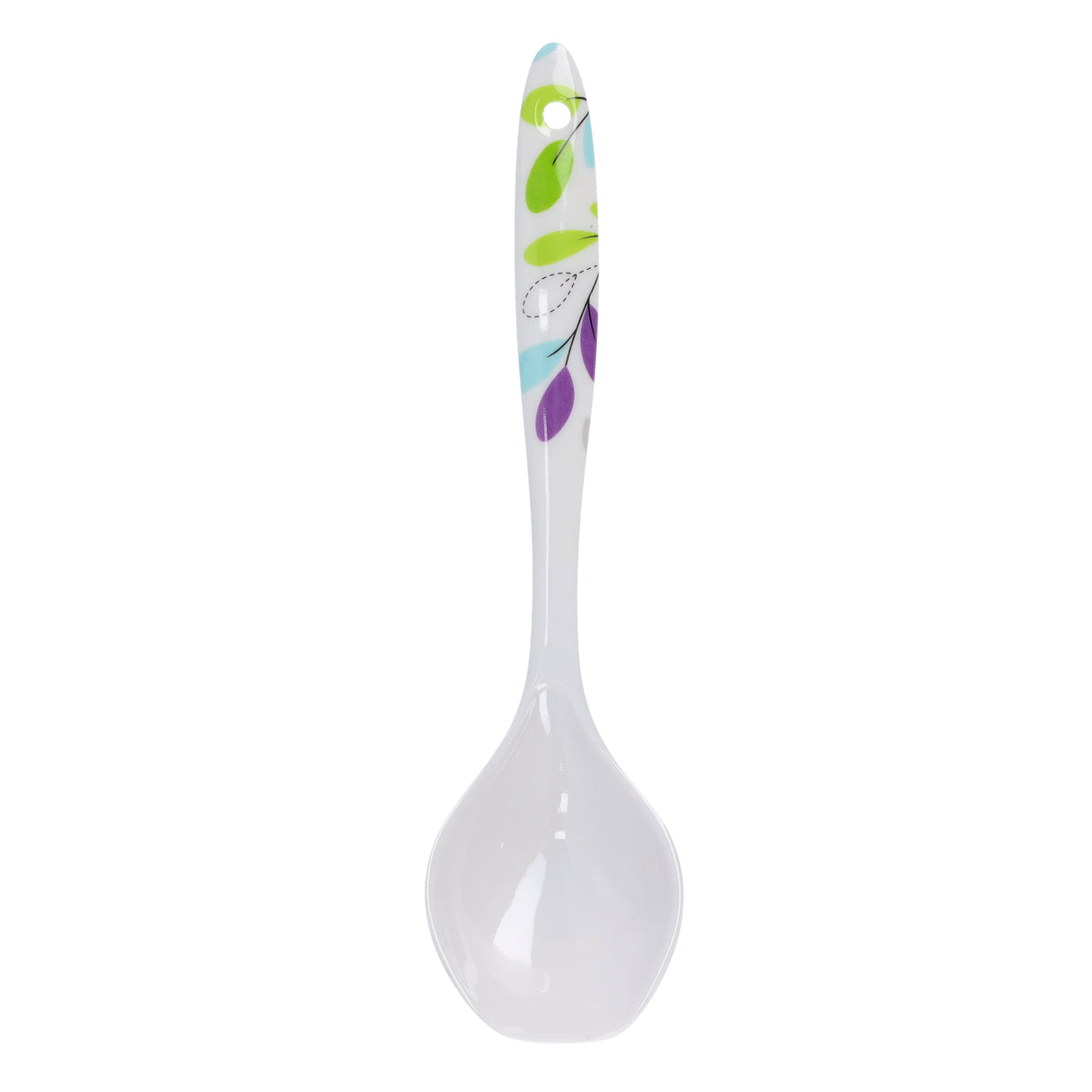Royalford RF7391LF Premium Melamine Soup Ladle | Heat Resistant Lightweight Serving Spoon | Ergonomic Handle | Break Resistant Kitchen Utensil for Daily  Cooking Use