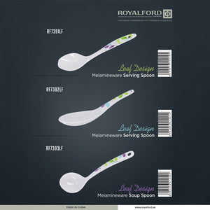Royalford RF7393LF Premium Melamine Soup Ladle | Heat Resistant Lightweight Serving Spoon | Ergonomic Handle | Break Resistant Kitchen Utensil for Daily Cooking Use