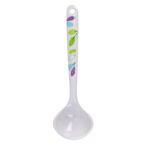 Royalford RF7393LF Premium Melamine Soup Ladle | Heat Resistant Lightweight Serving Spoon | Ergonomic Handle | Break Resistant Kitchen Utensil for Daily Cooking Use