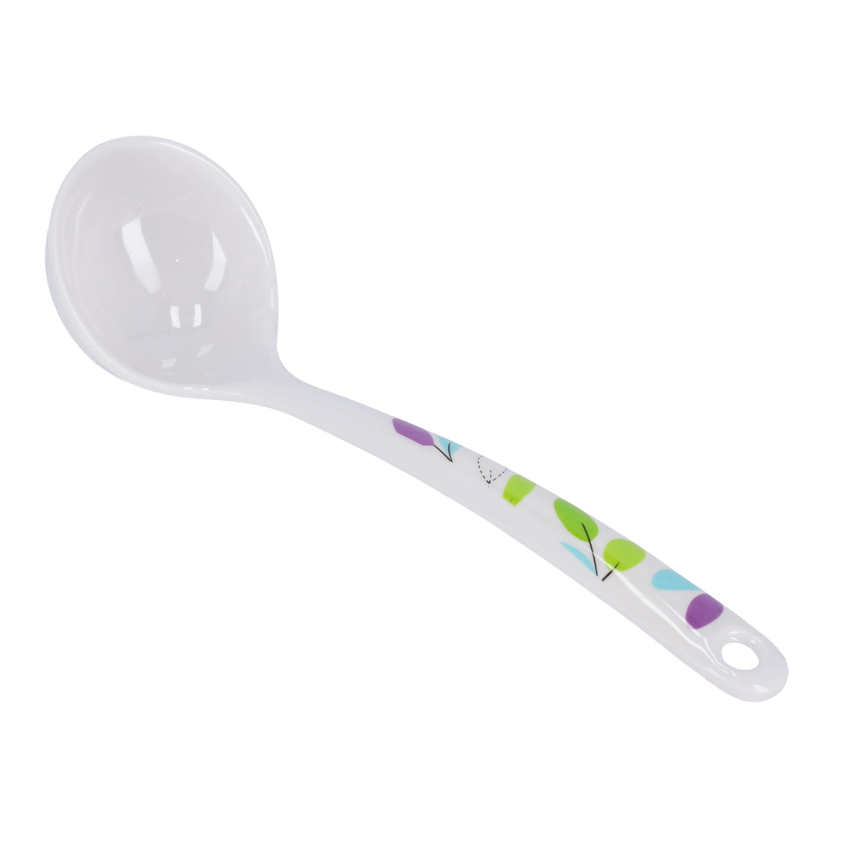 Royalford RF7393LF Premium Melamine Soup Ladle | Heat Resistant Lightweight Serving Spoon | Ergonomic Handle | Break Resistant Kitchen Utensil for Daily Cooking Use