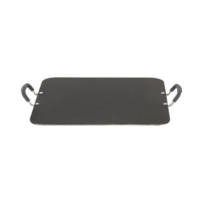 Royalford RF7462 Flat Square Tawa 15x13 Inch | Non-Stick Aluminium Cooking Tawa | Heat Resistant Bakelite Handles for Gas, Electric, Ceramic & Halogen Cooktops Use