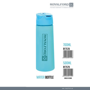 Royalford RF7578 700ML BPA-Free Water Bottle | Leakproof Flip-Top Lid |  Lightweight Design |  Reusable Drinking Bottle for Gym, Office, School, Travel & Outdoor Use