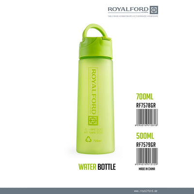 Royalford RF7579GR 500ml BPA-Free Water Bottle | Lightweight Leak-Proof Polymer Drinking Bottle with Carry Handle |Perfect  for School, Office and Daily Hydration Use