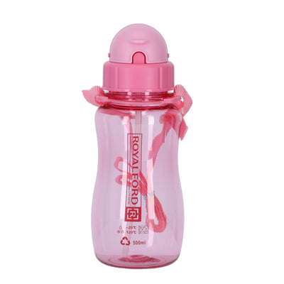 Royalford RF7581PN 500ml Water Bottle | BPA-Free | Lightweight Polymer Leak-Proof Drinking Bottle with Carry Strap for School, Gym, Travel, Kids & Daily Hydration