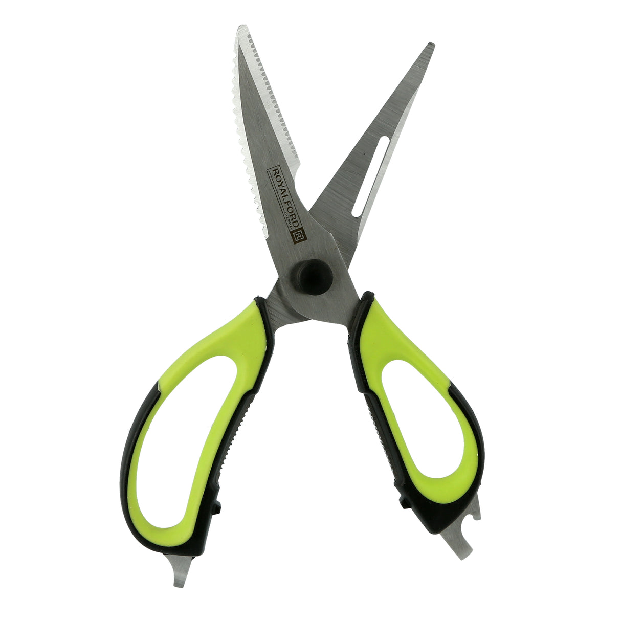 Royalford RF7660 Multi-Purpose Kitchen Shears | Stainless Steel Heavy-Duty Cooking Scissors | Ergonomic Non-Slip Handle for Meat, Poultry & Everyday Food Preparations