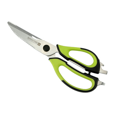 Royalford RF7660 Multi-Purpose Kitchen Shears | Stainless Steel Heavy-Duty Cooking Scissors | Ergonomic Non-Slip Handle for Meat, Poultry & Everyday Food Preparations
