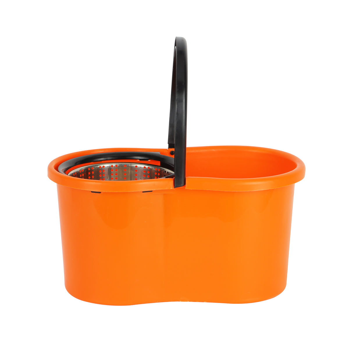Royalford RF7709 Mop and Bucket Set | Modern Spin 360 Degree Spinning Mop Bucket Home Cleaner| Extended Easy Press Stainless Steel Handle and Easy Wring Dryer Basket