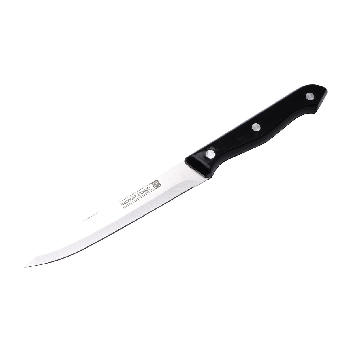 Royalford RF7826 Deluxe Cutting Set | 5 Pieces with Stainless Steel Knives, Peeler, Kitchen Scissor & Durable Wooden Cutting Board | Perfect for Everyday Kitchen Use