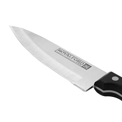 Royalford RF7828 6 Inch Chef Knife | Sharp Stainless Steel Blade | Ergonomic Handle | Well Balanced Design for Chopping, Slicing, Dicing Meat, Vegetables and Fruits