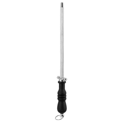 RoyalFord 9 Inch Knife Sharpening | Steel Rod  | Durable Stainless Steel Knife Sharpener  with Ergonomic Handle |  Sharpening Stick for Kitchen  Knives & Tools