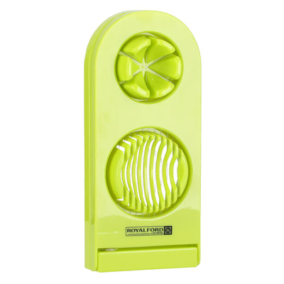 Royalford RF7850 Double Egg Slicer | Dual Function Stainless Steel Cutting Wires | Durable Plastic Body | Dishwasher Safe Egg Cutter for Kitchen, Salads and Garnishing