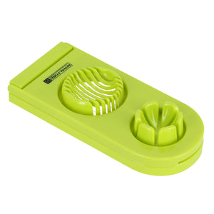 Royalford RF7850 Double Egg Slicer | Dual Function Stainless Steel Cutting Wires | Durable Plastic Body | Dishwasher Safe Egg Cutter for Kitchen, Salads and Garnishing