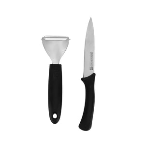 Royalford RF7856 Utility Knife & Peeler Set | Stainless Steel Kitchen Knife and Vegetable Peeler | Ergonomic Handle | Perfect for Everyday Food Preparation & Home Cooking