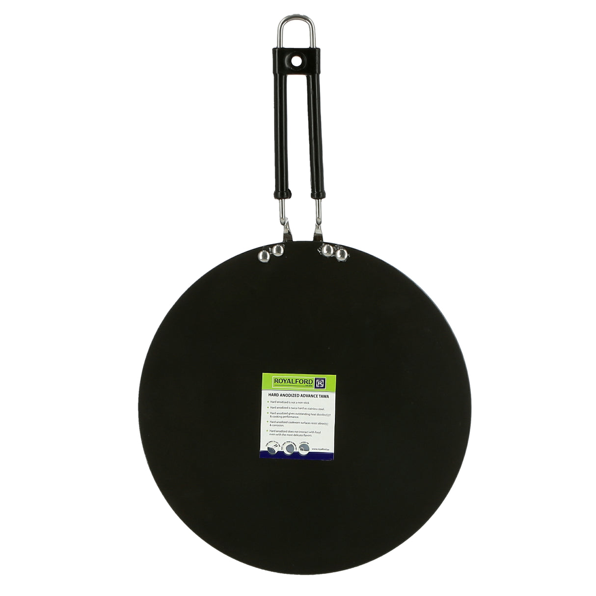 Royalford RF7905 Flat Tawa | Durable Metal Roti Tawa |  Heat Resistant Handle for safe cooking | Suitable for Everyday Cooking | Perfect for Roti, Dosa,  Pancake Etc