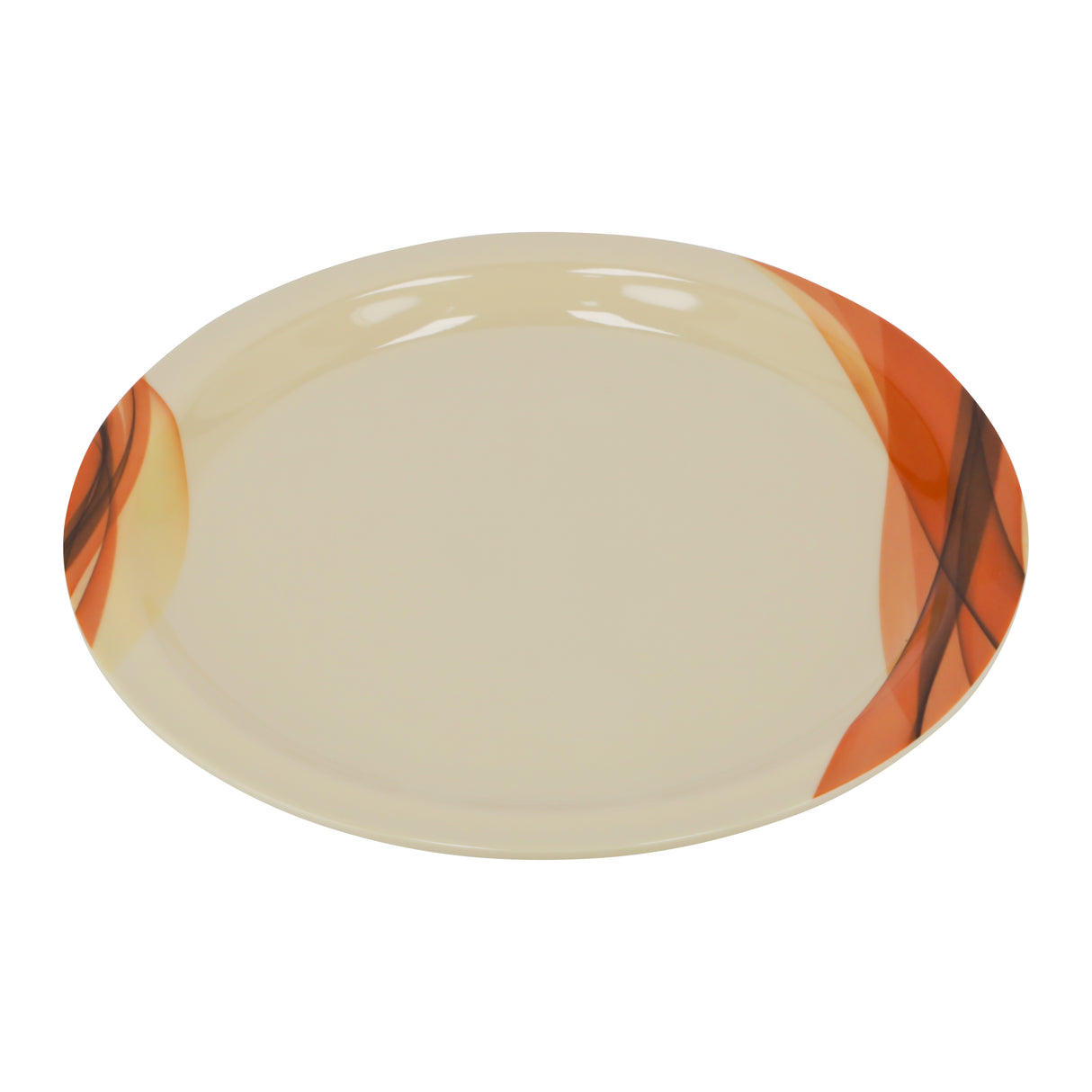 Royalford RF8078 Super Rays Dinner Plate | 11 Inch Heavy Weight FDA Approved Melamine Plate | Durable Food Grade Dinner Plate for Daily Home Dining & Restaurant Use