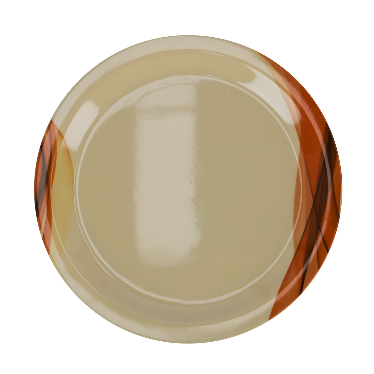 Royalford RF8078 Super Rays Dinner Plate | 11 Inch Heavy Weight FDA Approved Melamine Plate | Durable Food Grade Dinner Plate for Daily Home Dining & Restaurant Use