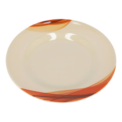Royalford RF8080 Super Rays Flat Plate | Heavy Weight | FDA Approved Melamine Plate | Durable Food Grade Dinner Plate for Daily Dining Home Kitchen & Restaurant Use