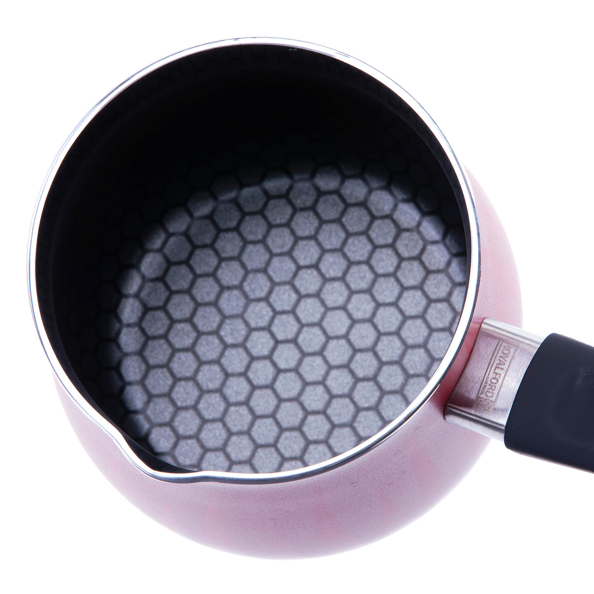 Royalford RF8271 Coffee Warmer |  8.5CM Aluminium Flame Design Milk & Coffee Heating Pot | Durable Lightweight Heat Efficient Mini Warmer for Home  & Office Use