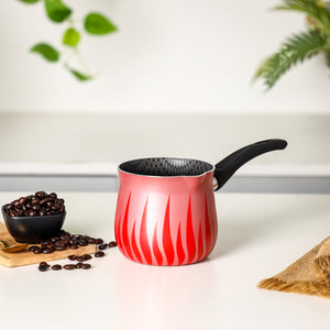 Royalford RF8273 10.5CM Flame Coffee Warmer |  Aluminium Milk & Coffee Heating Pot | Combo Honeycomb Interior | 1.9MM Thick Body & Soft-Touch Heat-Resistant Handle