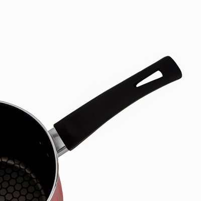 Royalford RF8274 12.5cm Flame Design Coffee Warmer | Strong Aluminium Body Coffee and Milk Heating Pot | Soft Touch Handle | Multi Cooktop Induction Compatible Base