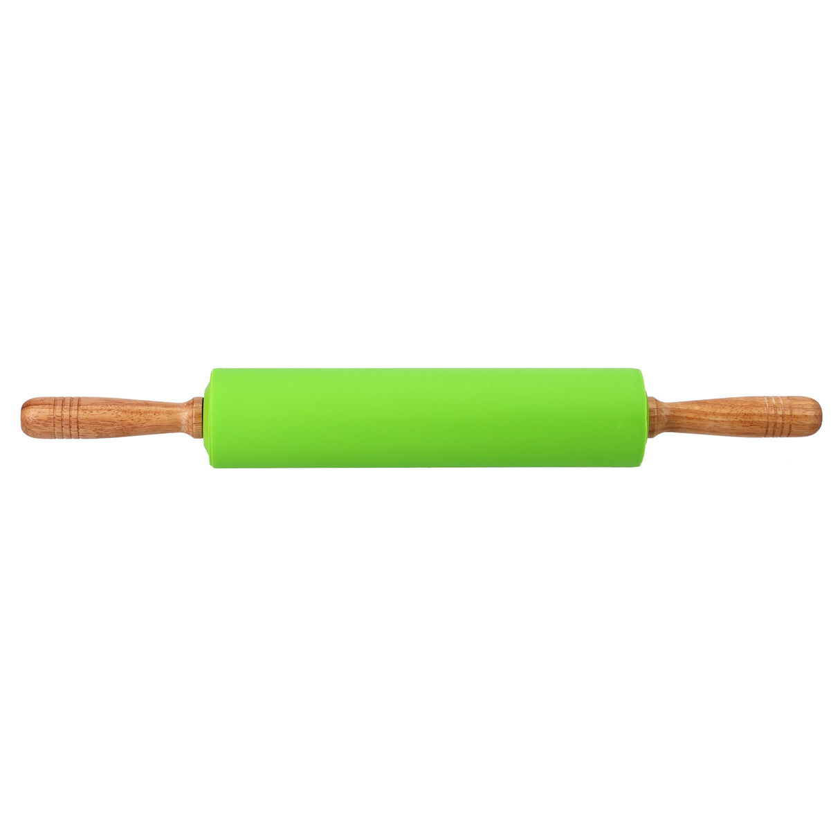Royalford RF8326 Deluxe Rolling Pin | Silicone Cover Non Stick Baking Roller with Wooden Handles | Perfect for Roti, Chapati, Pastry & Pizza | Easy Rolling Kitchen Tool