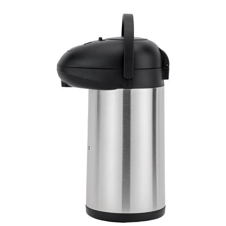 RoyalFord RF8337 4L Double Wall Vacuum Flask | Stainless Steel Pump Action | Airpot Hot and Cold Beverage Dispenser for Catering, Office, Restaurant  & Home Use