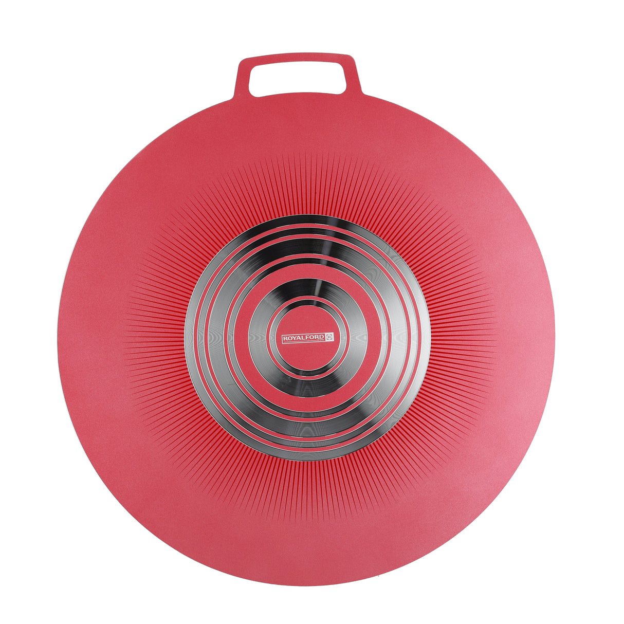 Royalford RF8448 High Performance Flat Tawa 40cm | 3.5mm Thick Non Stick Cookware with 3 Coat Non Stick Layer| PFOA Free | Eco Friendly Design for Roti & Dosa Cooking