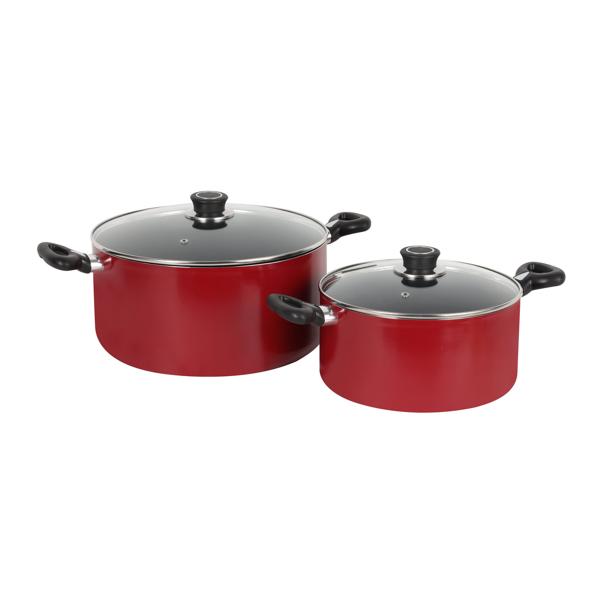 Royalford RF8500 10 Pcs Aluminium Cookware Set | 3 Layer Non Stick Coating | Tempered Glass Lids | Multiple Frypans, Casseroles &  Saucepans for Home and Kitchen Use