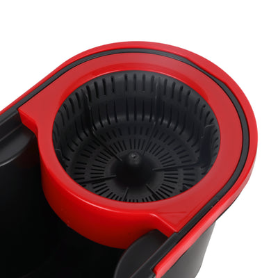 Royalford Elegant Spin Easy Mop | 360° Rotating Microfiber Mop Head| 16L Large Bucket Capacity| Hands-Free Wringing & Splash-Free Cleaning for Professional Home Use