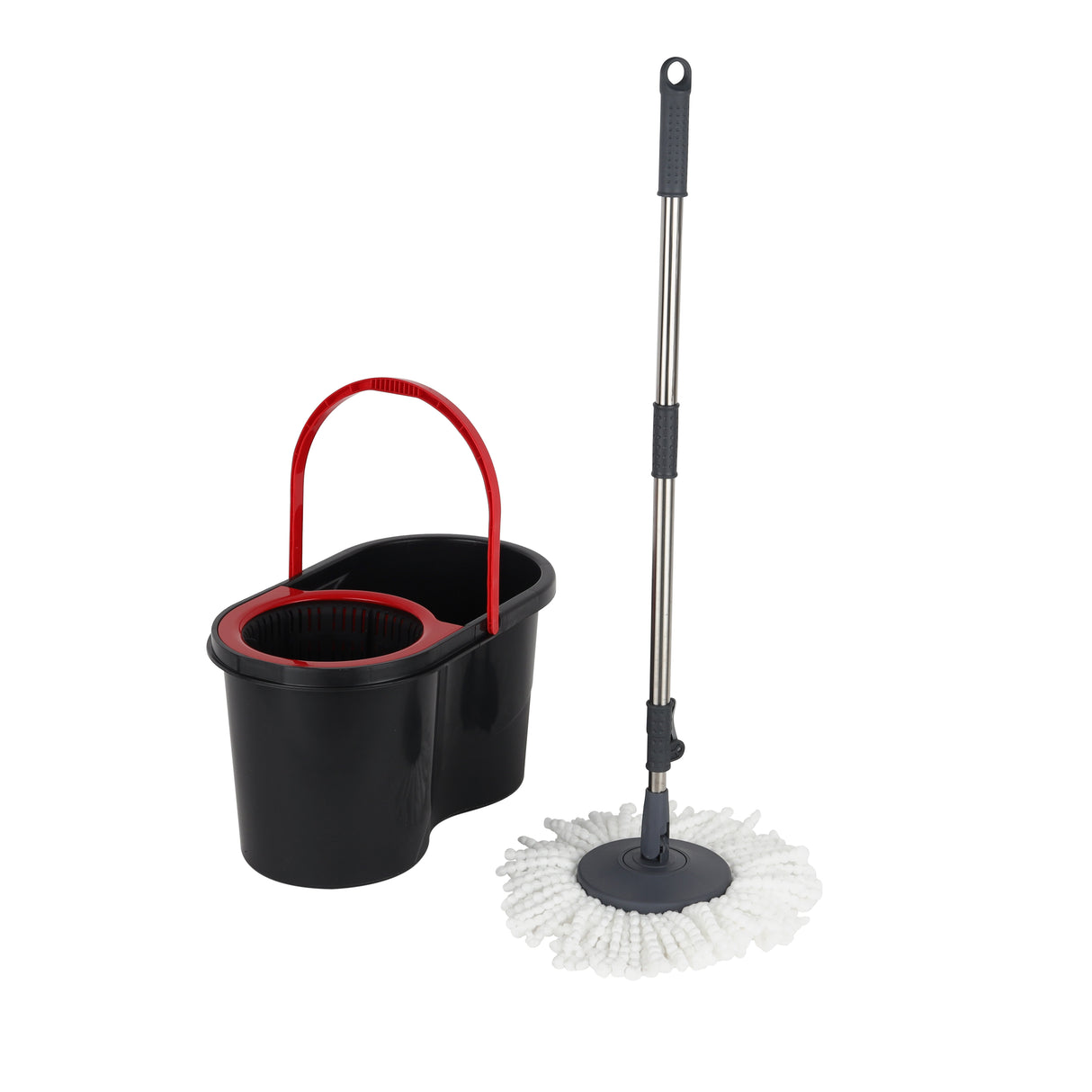 Royalford Elegant Spin Easy Mop | 360° Rotating Microfiber Mop Head| 16L Large Bucket Capacity| Hands-Free Wringing & Splash-Free Cleaning for Professional Home Use