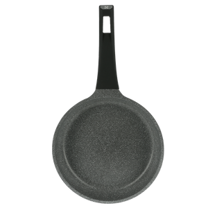 Royalford RF8594 24cm Die Cast Aluminium Fry Pan |  Marble Non-Stick Coating | Induction Compatible Base and Soft Touch Bakelite Handle for Everyday Cooking Use