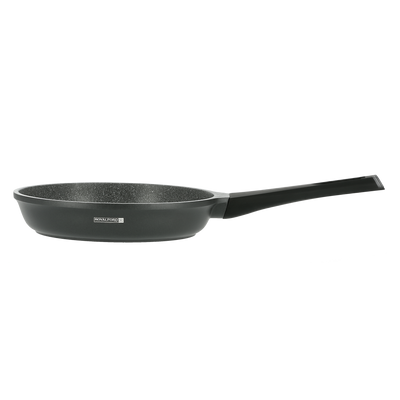 Royalford RF8594 24cm Die Cast Aluminium Fry Pan |  Marble Non-Stick Coating | Induction Compatible Base and Soft Touch Bakelite Handle for Everyday Cooking Use