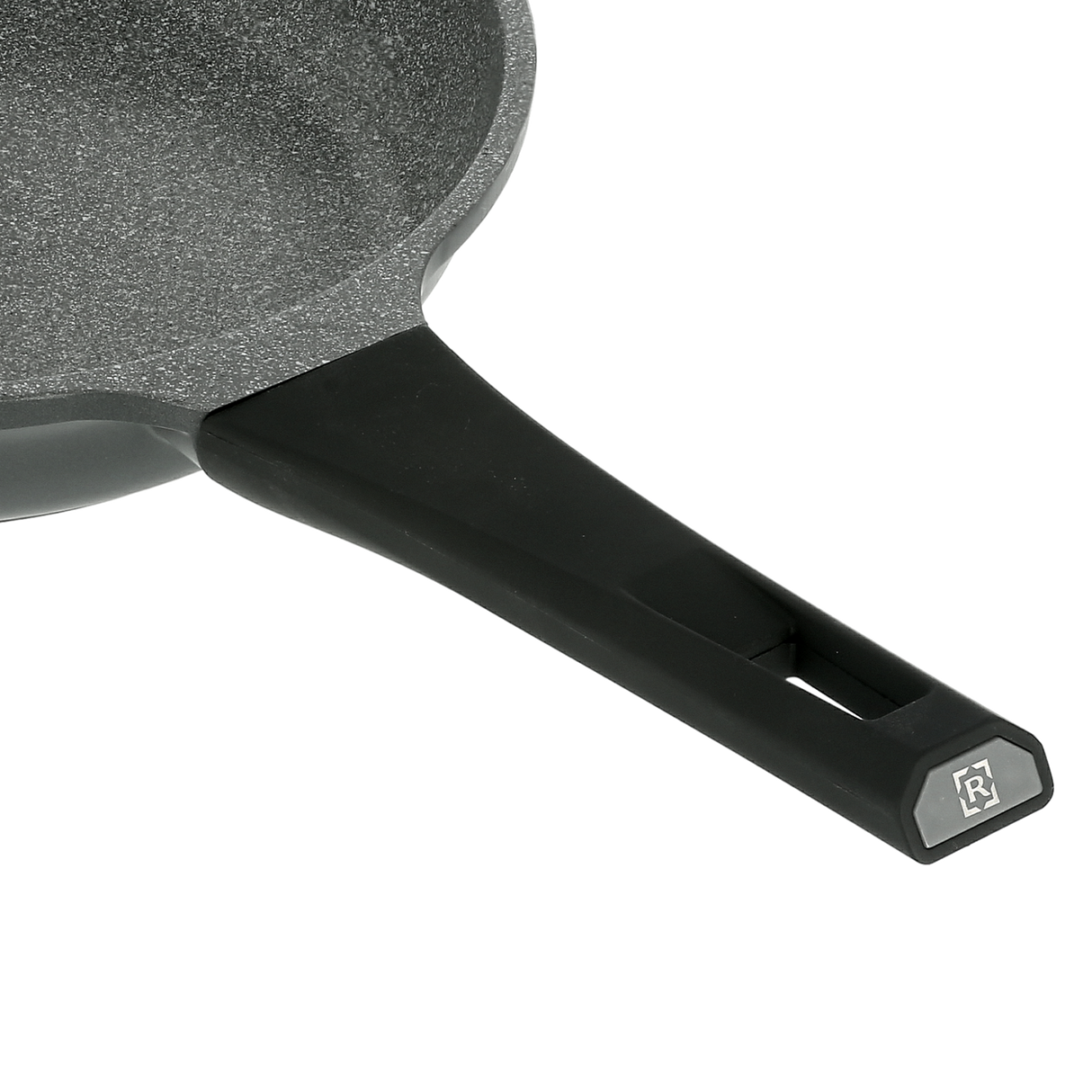 Royalford RF8594 24cm Die Cast Aluminium Fry Pan |  Marble Non-Stick Coating | Induction Compatible Base and Soft Touch Bakelite Handle for Everyday Cooking Use