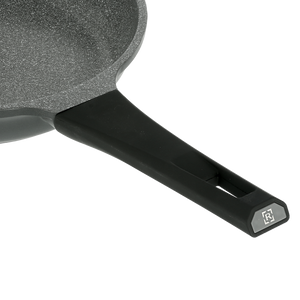 Royalford RF8594 24cm Die Cast Aluminium Fry Pan |  Marble Non-Stick Coating | Induction Compatible Base and Soft Touch Bakelite Handle for Everyday Cooking Use