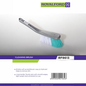 Royalford RF8613 Cleaning Brush with Long Handle & Soft Bristles | Lightweight Ergonomic Household Cleaning Tool for Kitchen, Bathroom, Utensils & Daily Surface Cleaning