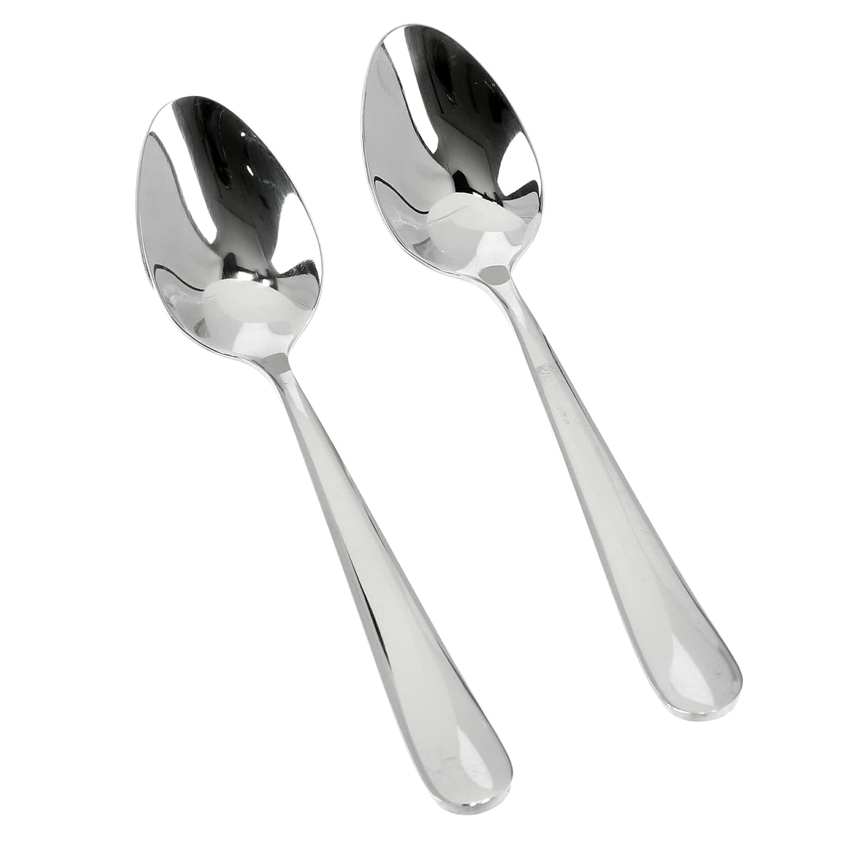 Royalford RF8664 Stainless Steel Dessert Spoon Set of 2 with Mirror Finish | High Grade Rust and  Stain Resistant Ergonomic Cutlery | Perfect for Desserts & Daily Use